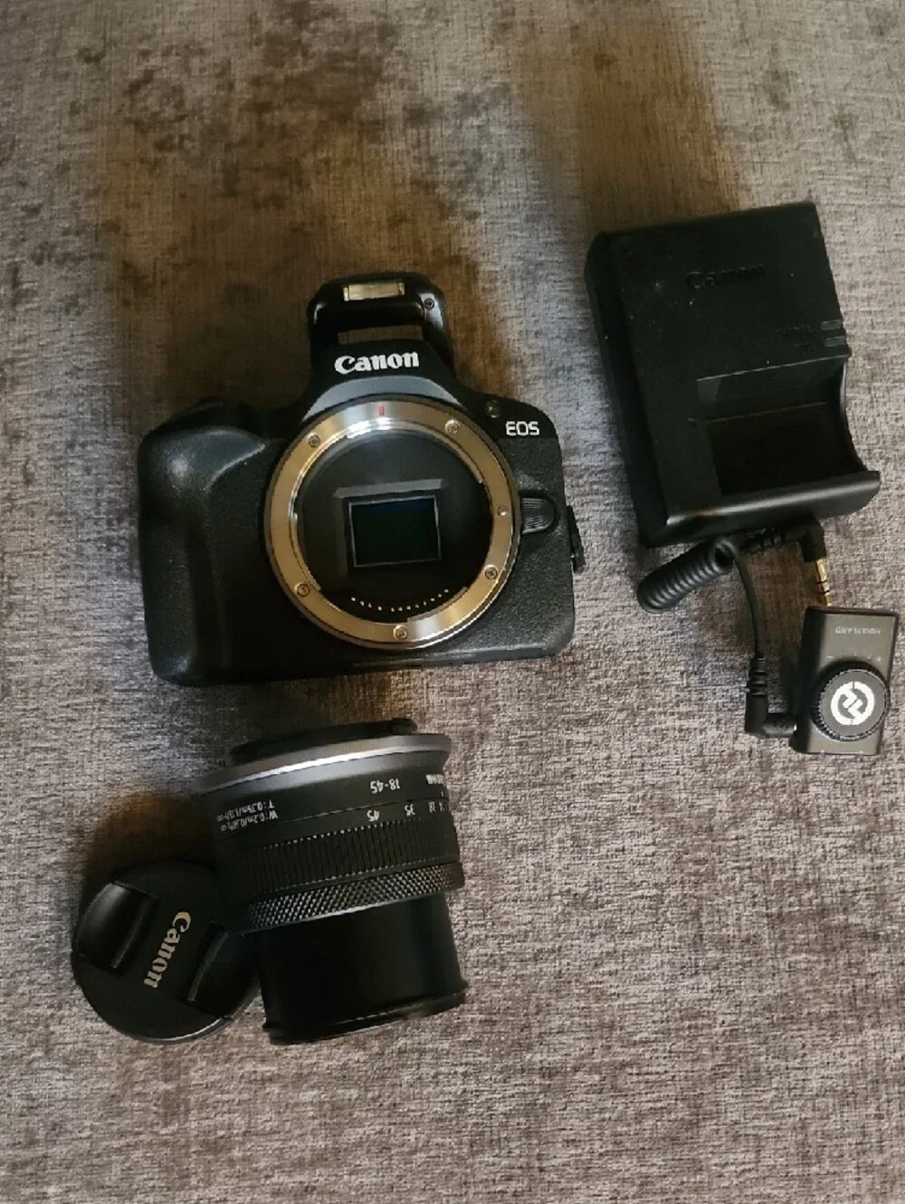 Canon EOS DSLR Camera in Black with Standard Lens